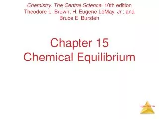 Chapter 15 Chemical Equilibrium