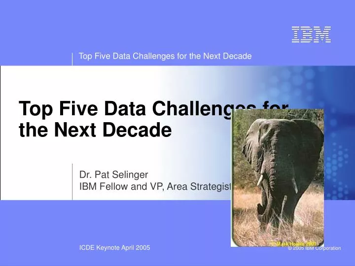 top five data challenges for the next decade