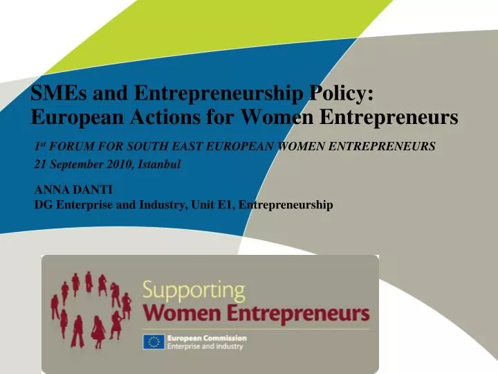 smes and entrepreneurship policy european actions for women entrepreneurs