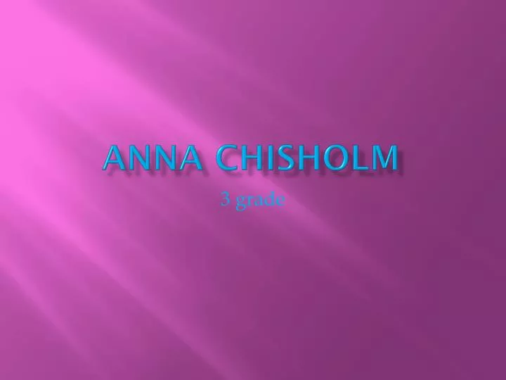 anna chisholm