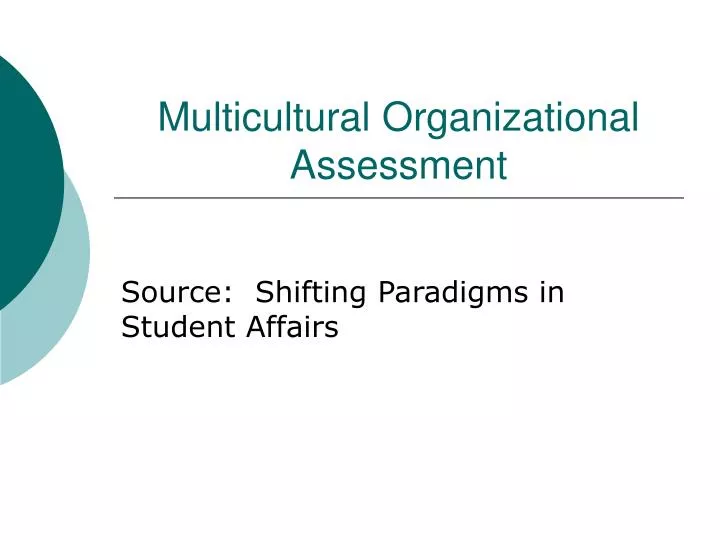 multicultural organizational assessment