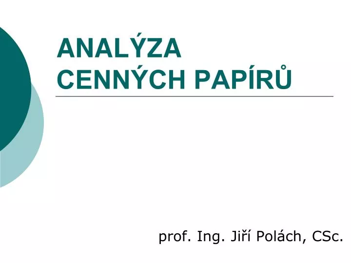 anal za cenn ch pap r