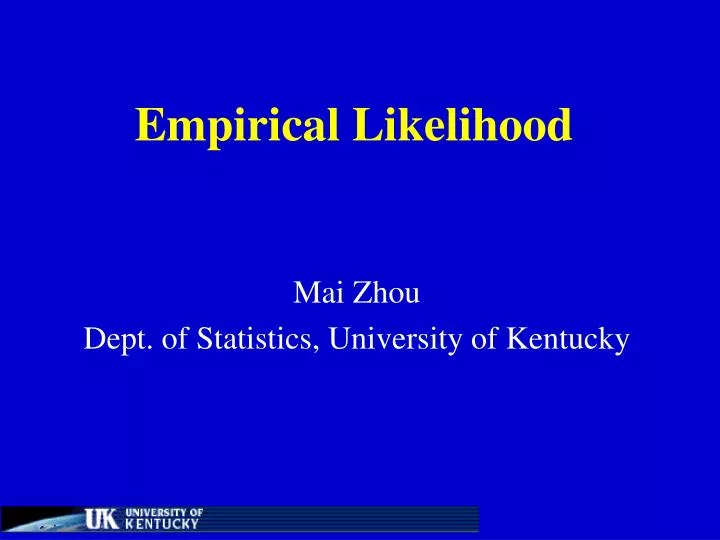 empirical likelihood