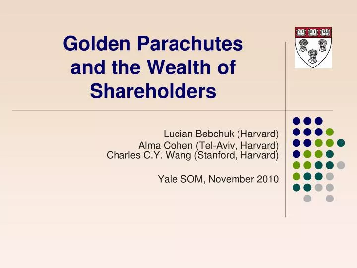 golden parachutes and the wealth of shareholders