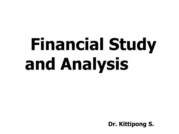 financial study and analysis