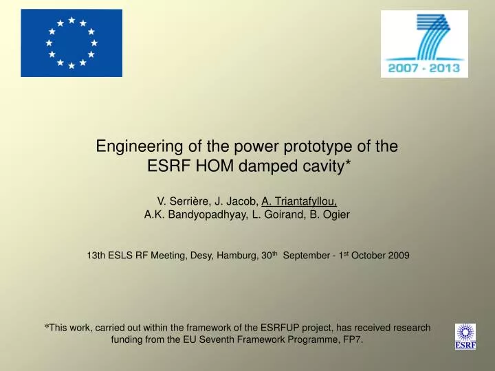 engineering of the power prototype of the esrf hom damped cavity