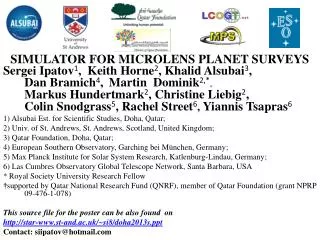 SIMULATOR FOR MICROLENS PLANET SURVEYS