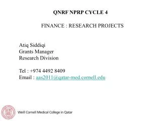 QNRF NPRP CYCLE 4