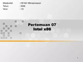 pertemuan 07 intel x86