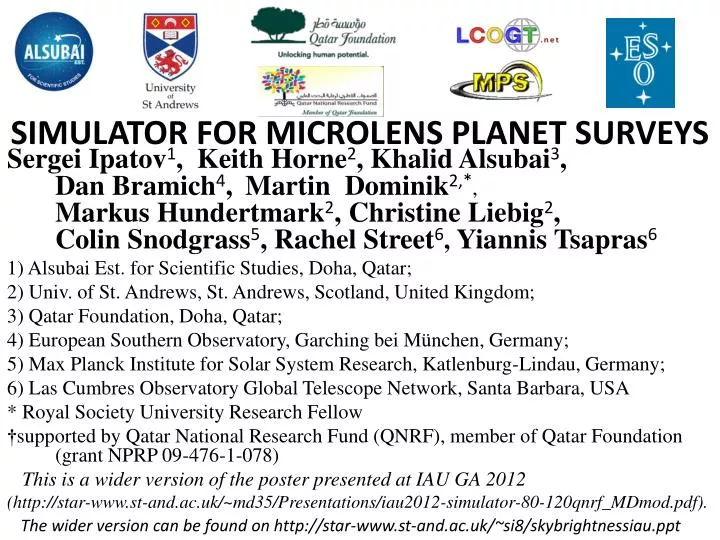 simulator for microlens planet surveys