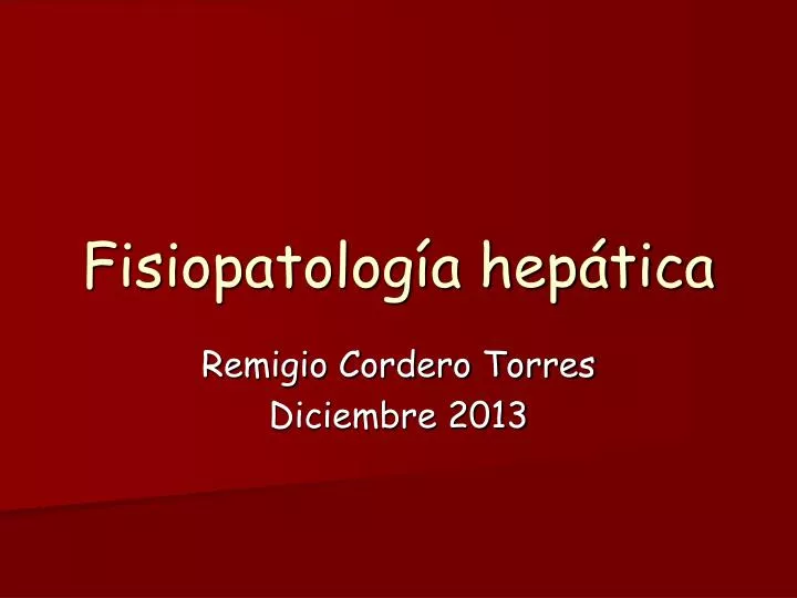 fisiopatolog a hep tica