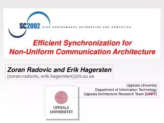 Efficient Synchronization for Non-Uniform Communication Architecture