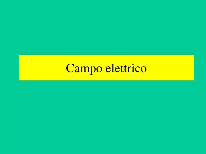 campo elettrico