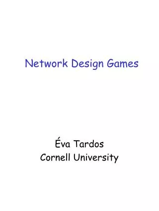 Network Design Games