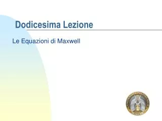 dodicesima lezione
