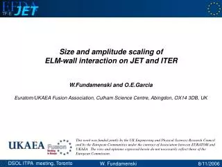 Size and amplitude scaling of ELM-wall interaction on JET and ITER