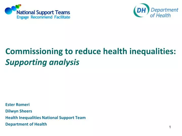 commissioning to reduce health inequalities supporting analysis
