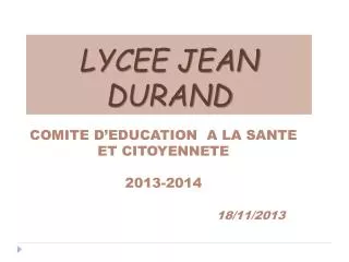 lycee jean durand