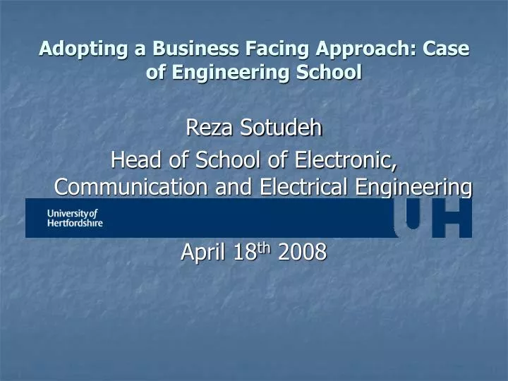 adopting a business facing approach case of engineering school