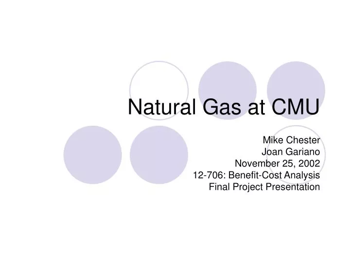natural gas at cmu