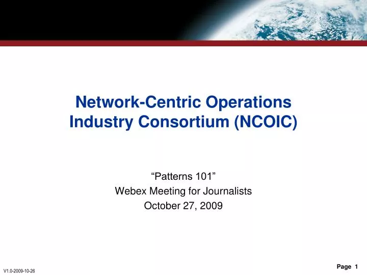 network centric operations industry consortium ncoic