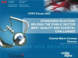 STANDARDS IN ACTION: HELPING THE PUBLIC SECTOR MEET QUALITY AND SOCIETAL CHALLENGES