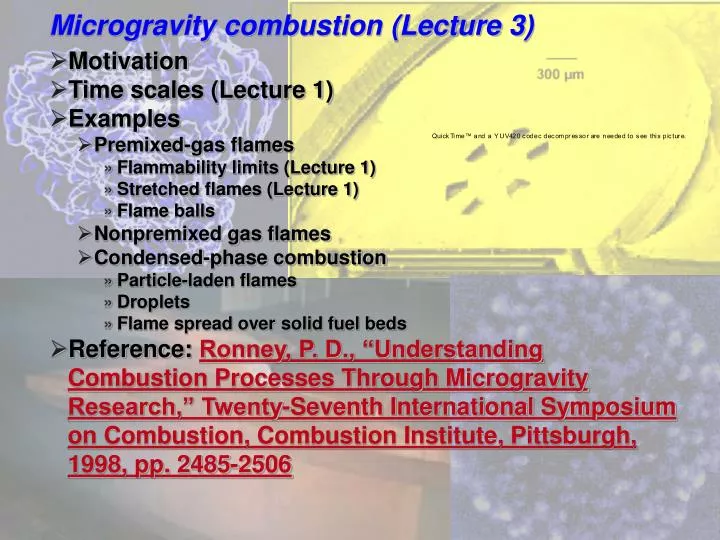 microgravity combustion lecture 3