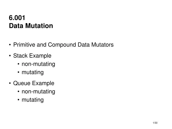 6 001 data mutation