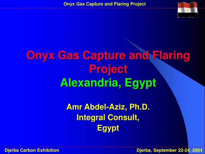 onyx gas capture and flaring project alexandria egypt