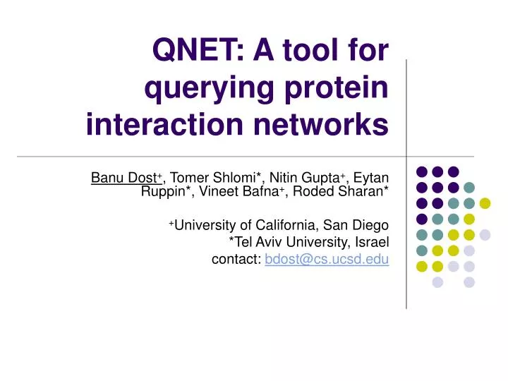 qnet a tool for querying protein interaction networks