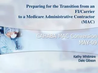 CAHABA MAC Conversion MAY-09