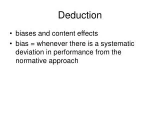 Deduction