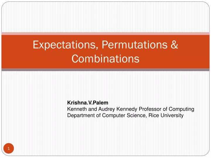 expectations permutations combinations