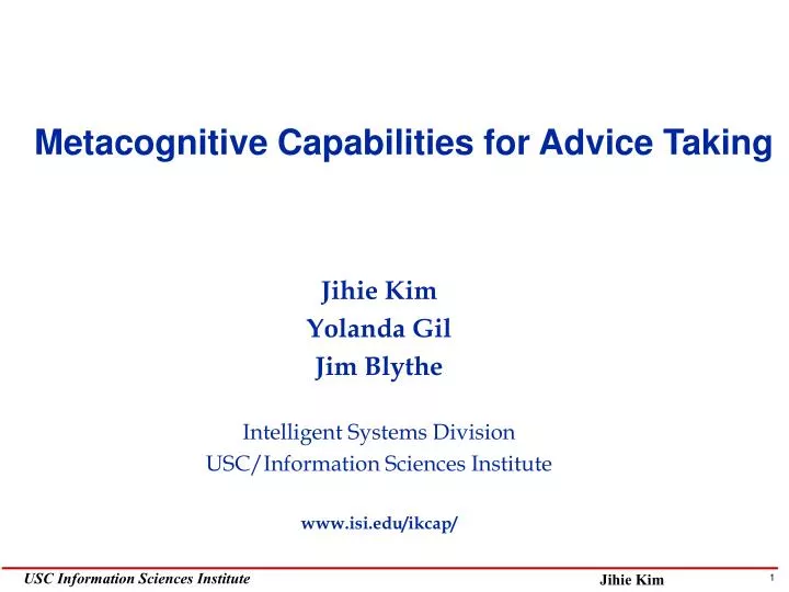 metacognitive capabilities for advice taking