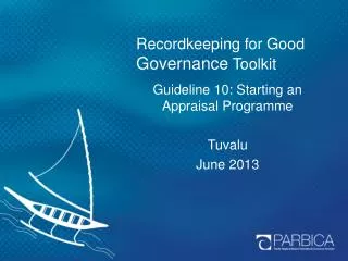 Recordkeeping for Good Governance Toolkit