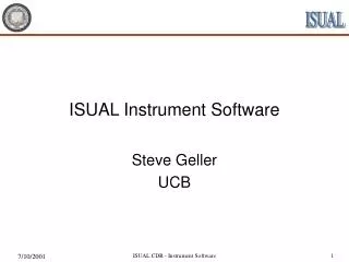 ISUAL Instrument Software