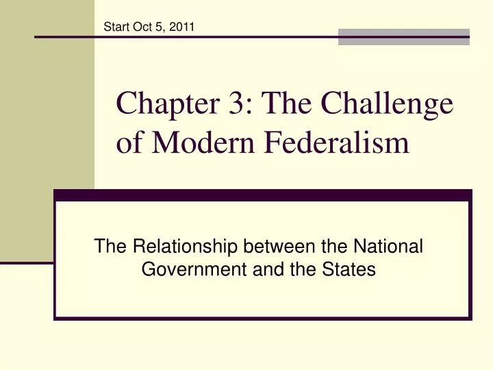 chapter 3 the challenge of modern federalism