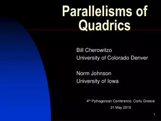 Parallelisms of Quadrics