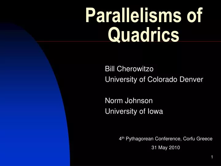 parallelisms of quadrics