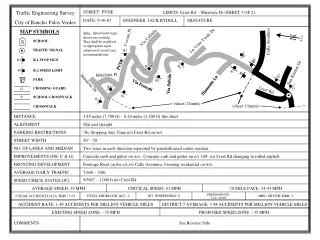 Traffic Engineering Survey City of Rancho Palos Verdes