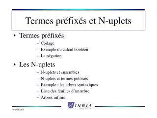 termes pr fix s et n uplets