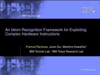 An Idiom Recognition Framework for Exploiting Complex Hardware Instructions