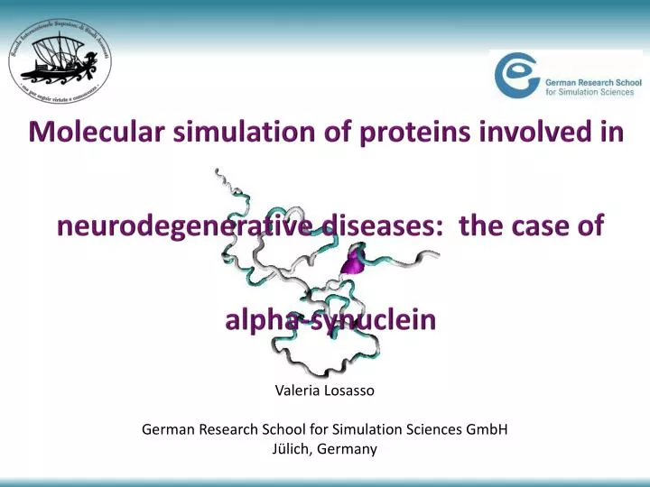 molecular simulation of proteins involved in neurodegenerative diseases the case of alpha synuclein