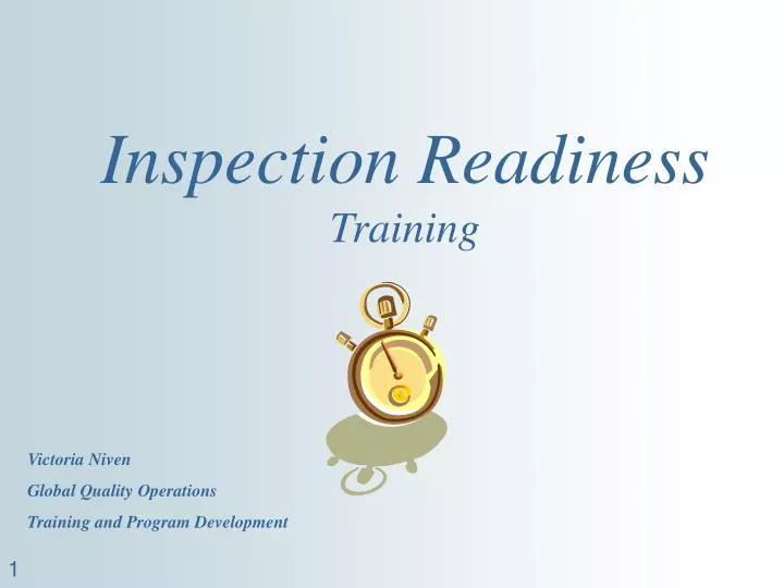 inspection readiness training