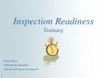 Inspection Readiness Training - slide 1