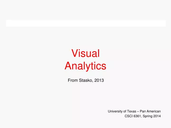 visual analytics