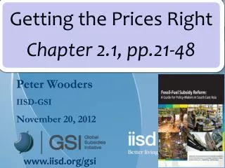 Peter Wooders IISD-GSI November 20, 2012