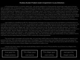 Ruleless Burden Problem Used in Experiment 4 (Loss Detection)