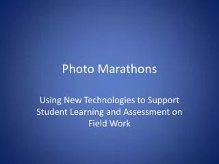 Photo Marathons