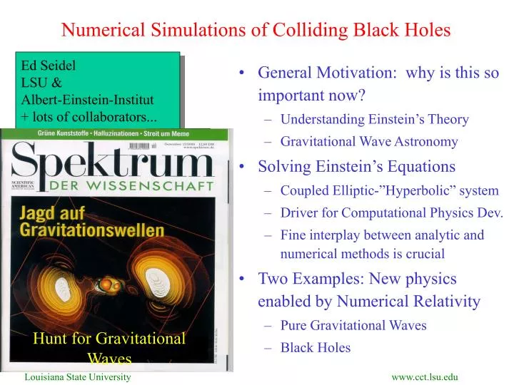 numerical simulations of colliding black holes